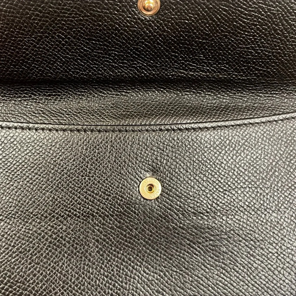 ❤️ Valentino Garavani EUC Black & Gold Long leather Wallet with COA & cards - Picture 14 of 16